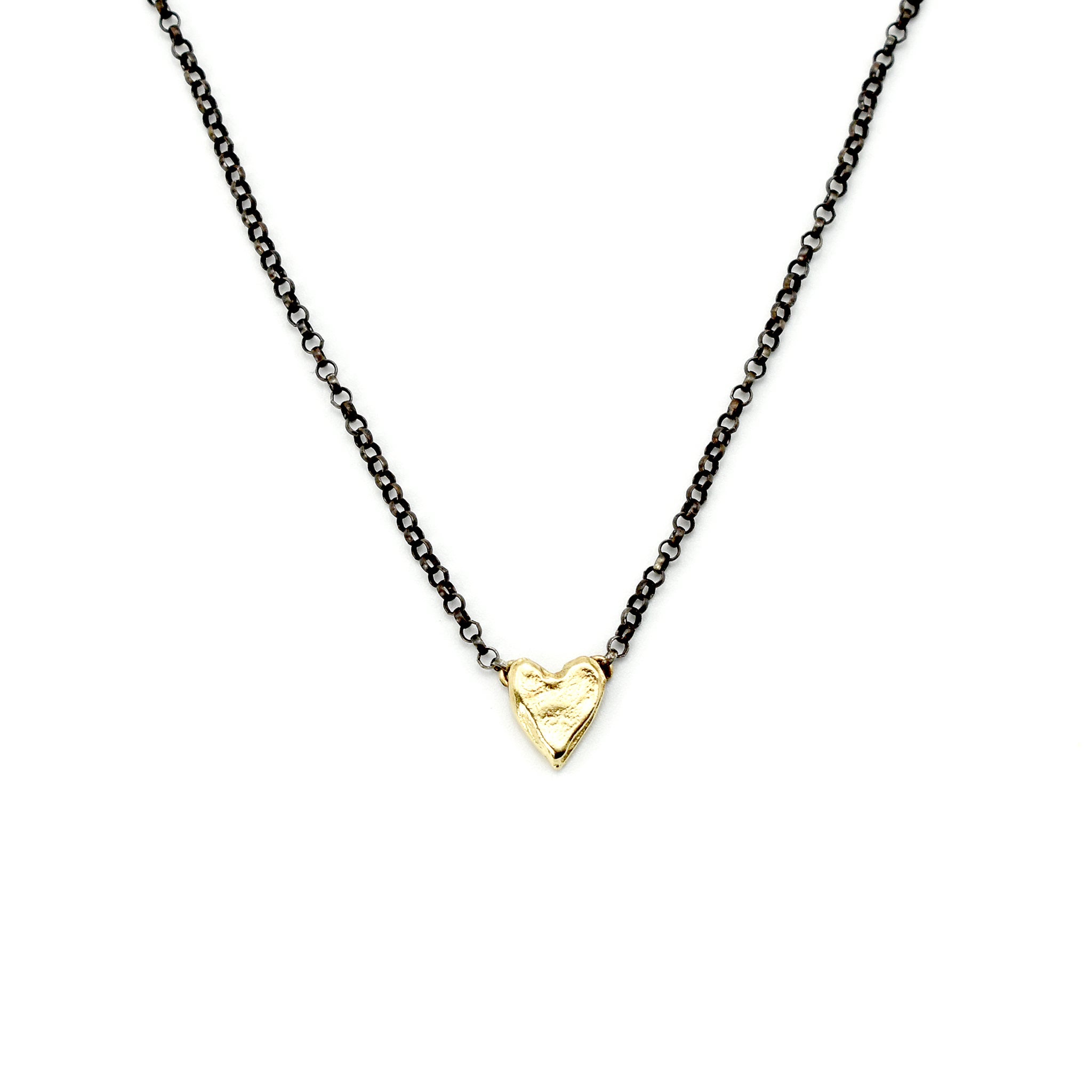 Dainty Gold Heart Necklace - Necklaces