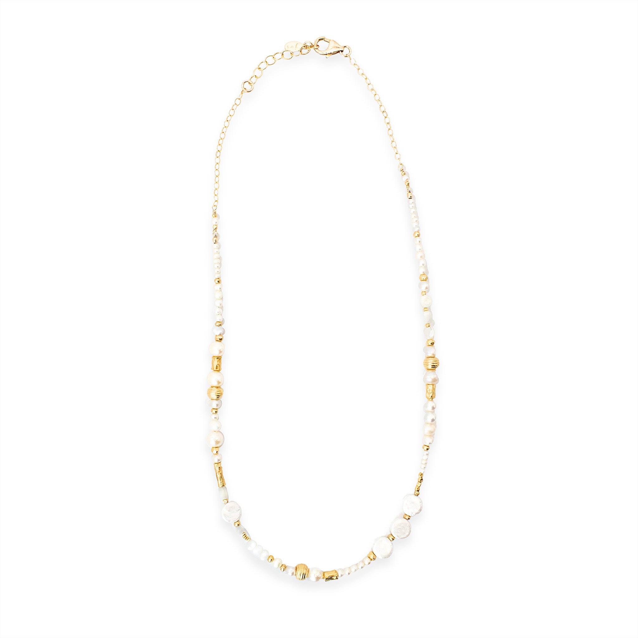 Gold Pearl Bead Necklace - Necklaces