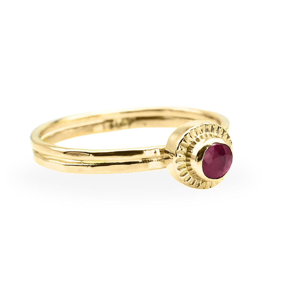 Circle Rings Ruby Ruby Radiant Circle Ring - Rings By J+I Jewelry