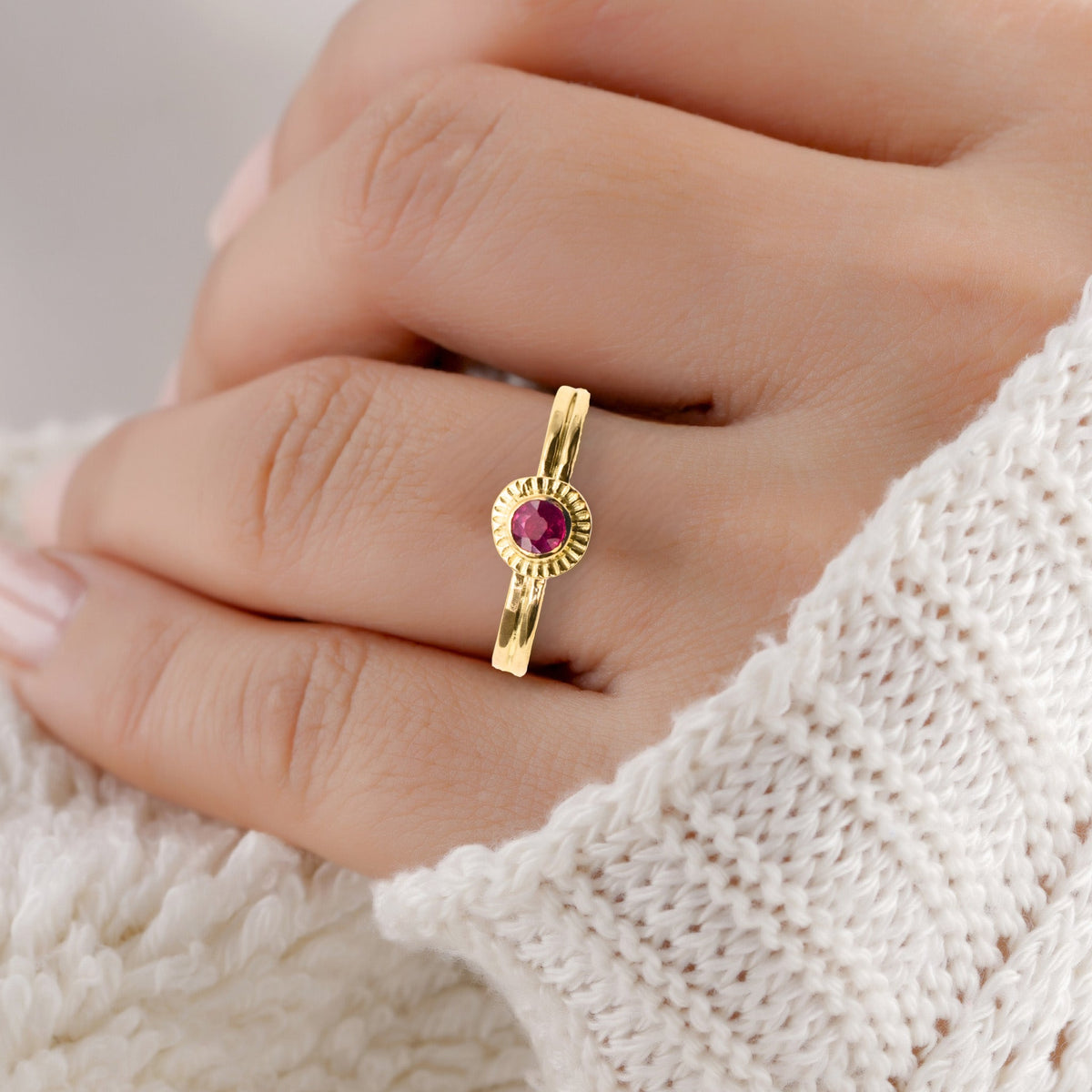 Circle Rings Ruby Radiant Ruby Circle Ring