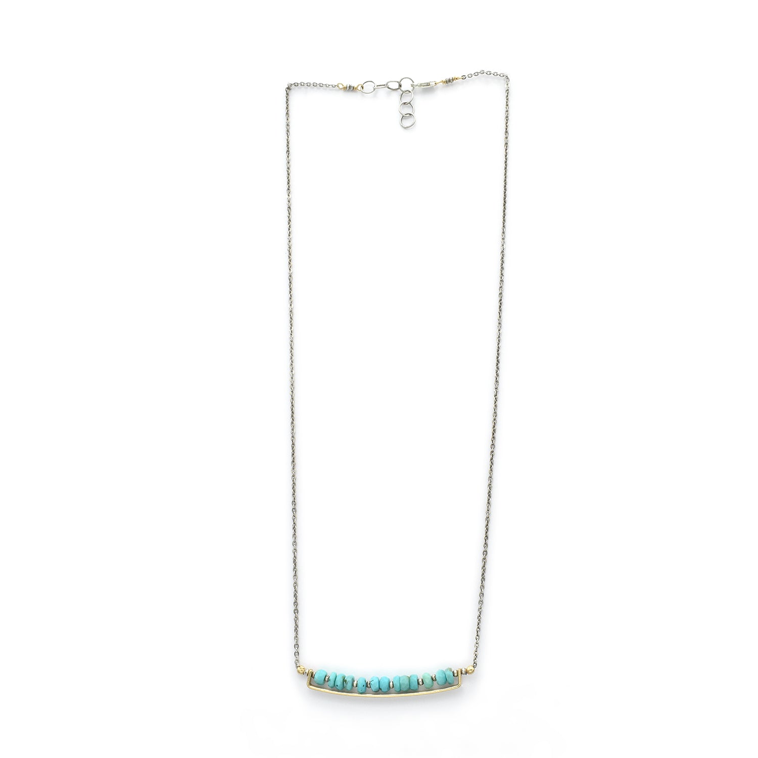 Turquoise Bar Necklace - Necklaces